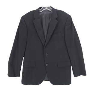 FRANK STELLA Black 100% Cashmere Blazer Jacket Size 40R